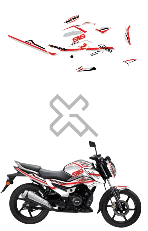 96 Race Edition Full Body Sticker Compatible with Raider 125 | Raider 125 Sticker Made In Premium Gloss Vinyl With FPF (Fade Protection Film), Water proof, Precut Sticker, Pack Of 1